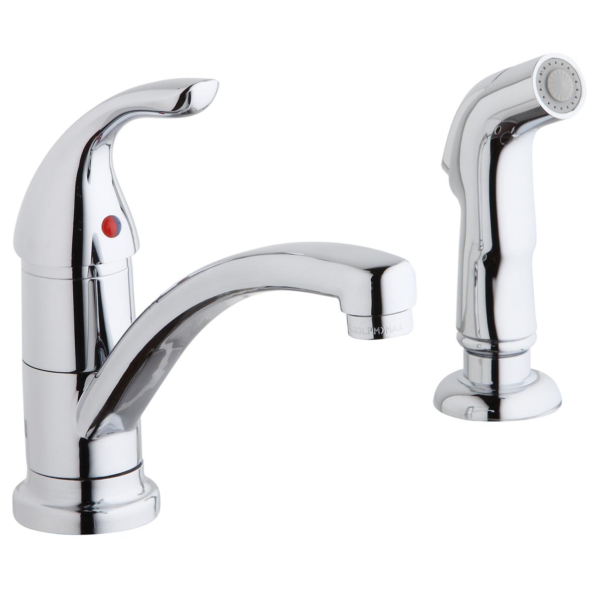 Elkay Dayton Premium Equal Double Bowl Undermount Kitchen Sink and Faucet Kit - 31-3/4 Inches x 18-1/4 Inches x 8 Inches