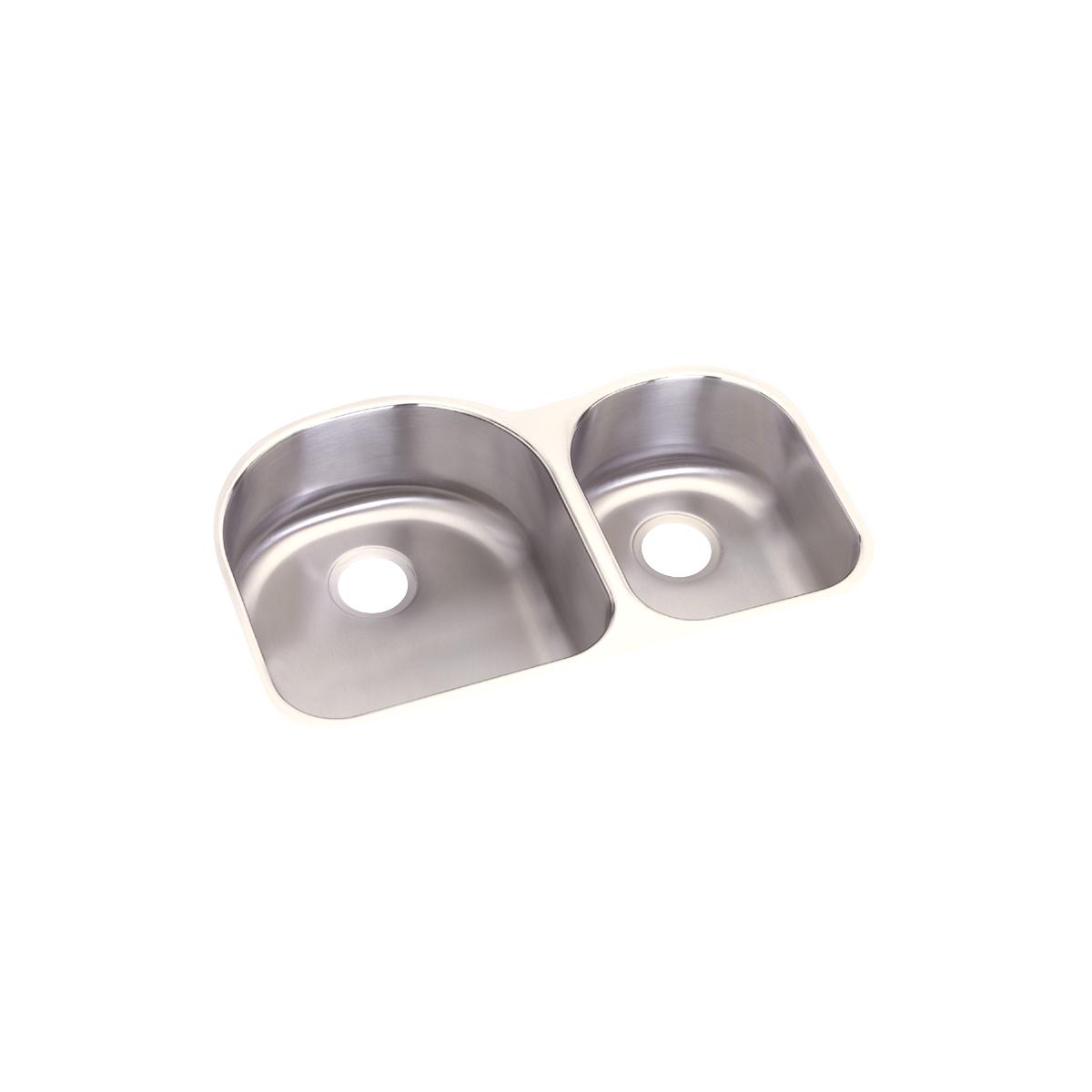 Elkay Dayton 31-1/4 x 20 x 8 Offset 60/40 Double Bowl Undermount Stainless Steel Kitchen Sink