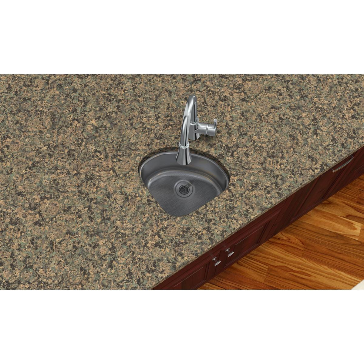 Elkay Lustertone Classic Premium 14 x 14 x 6-3/8 Inches Single Bowl Undermount Kitchen Sink for Elegant and Functional Kitchens