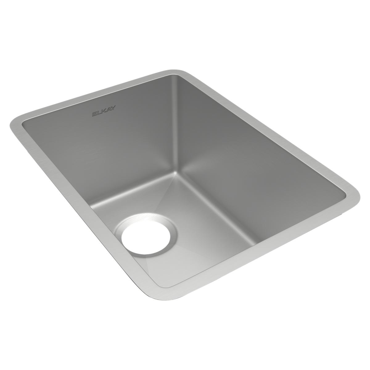 Elkay Crosstown High - Quality 18 Gauge Stainless Steel 13 - 1/2 Inches by 18 - 1/2 Inches by 9 Inches Single Bowl Undermount Sink for Bars