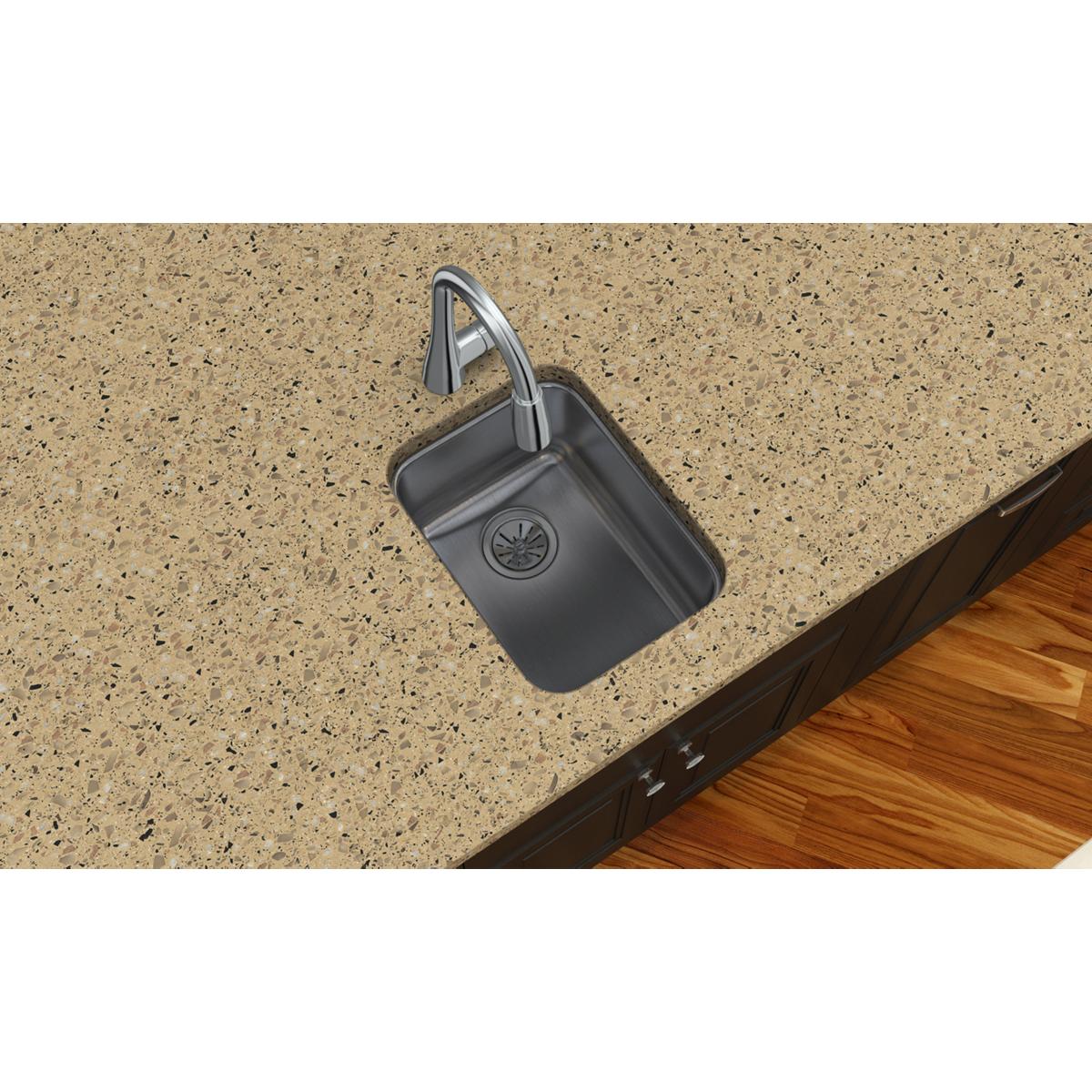 Elkay Lustertone Classic Single Bowl Undermount Stainless Steel Kitchen and Utility Sink - 14 Inches by 18.5 Inches by 7.875 Inches