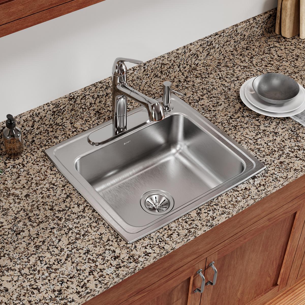 Elkay Celebrity 22 x 19.5 x 7.125 Stainless Steel Single Bowl Drop - in Kitchen Sink