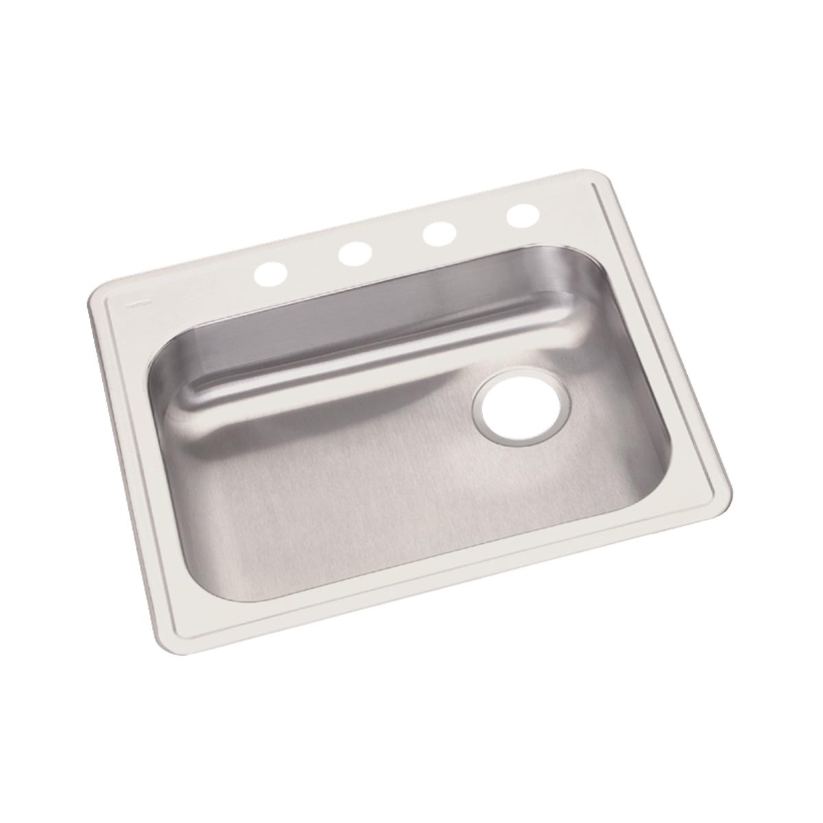 Elkay Dayton Premium Single Bowl Drop - in Kitchen Sink with Right - Hand Drain, Measuring 25 Inches by 21 - 1/4 Inches by 5 - 3/8 Inches
