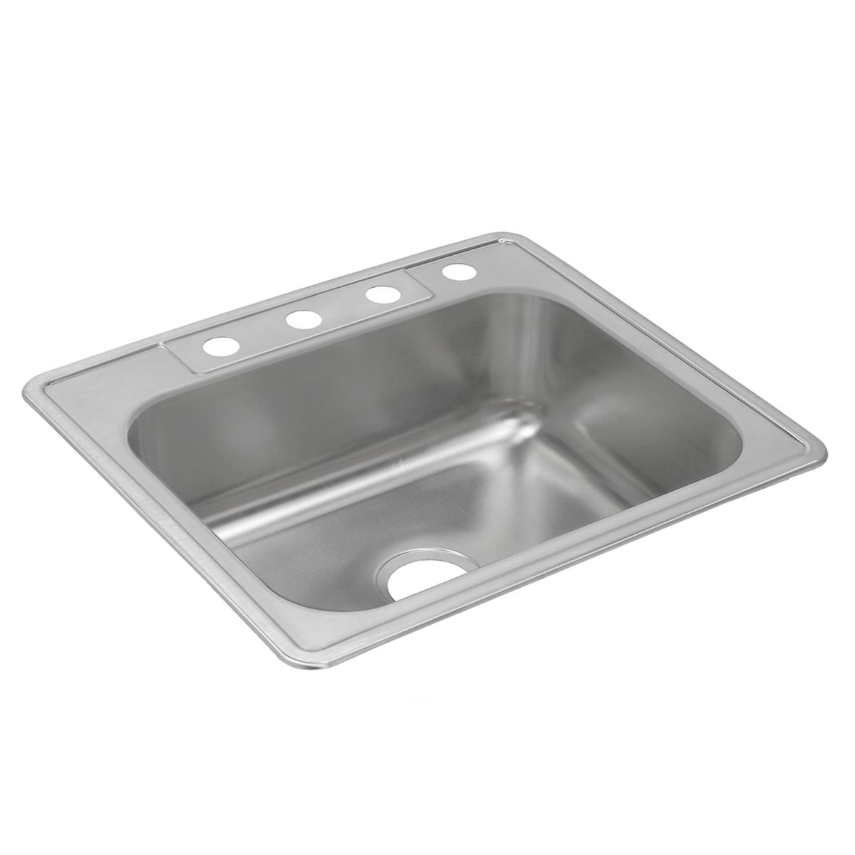 Elkay Dayton High - Quality Stainless Steel 25 x 22 x 8 - 3/16 Inch MR2 - Hole Single Bowl Drop - in Kitchen Sink