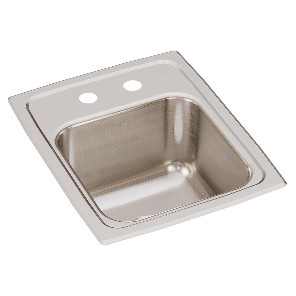 Elkay Lustertone Classic Single Bowl Drop - in Sink: 13 x 16 x 7 - 5/8, Stylish & Durable