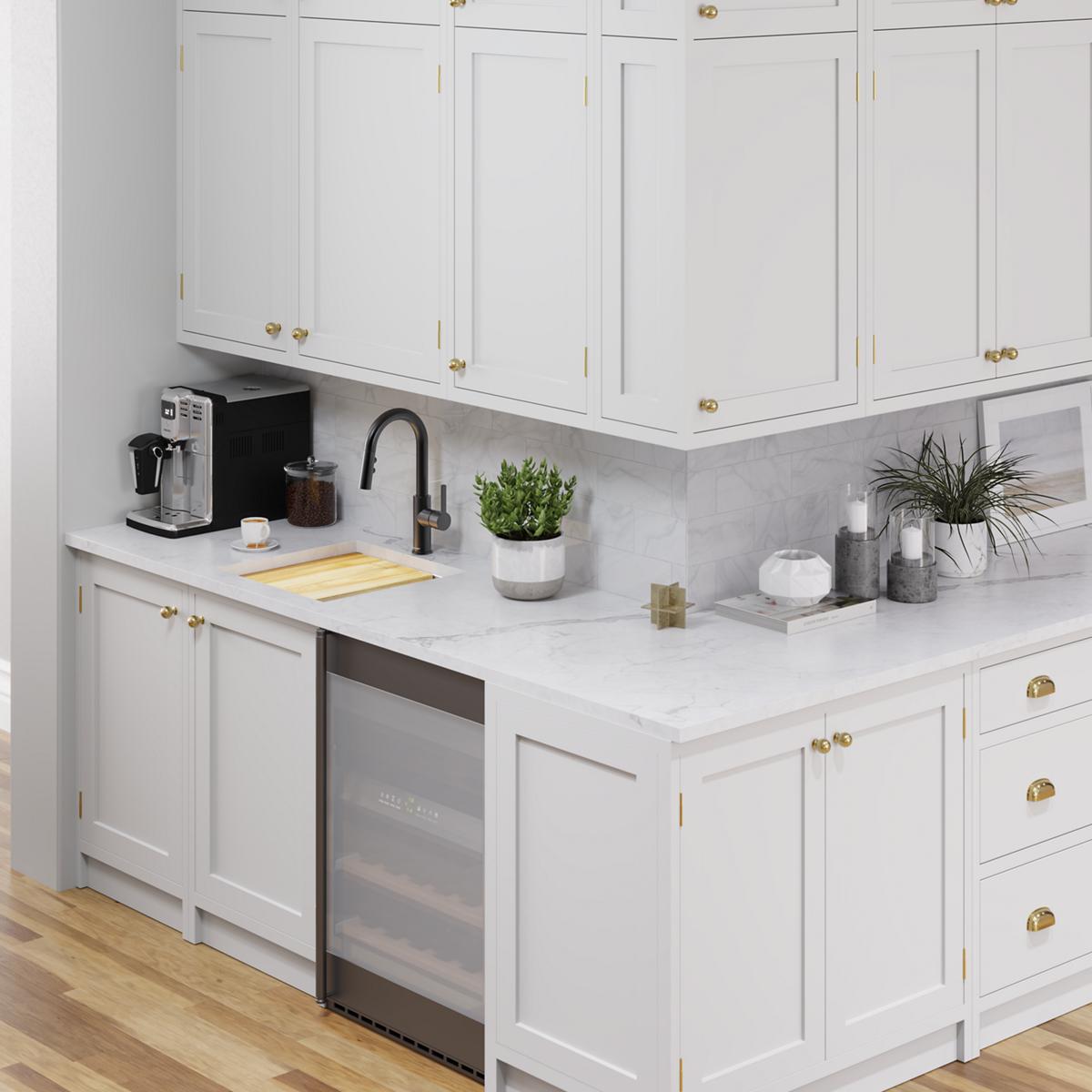 Elkay Crosstown Single Bowl Undermount Sink Kit - 18 Gauge Workstation for Kitchen with Dimensions of 18-1/2 Inches by 18-1/2 Inches by 8-3/4 Inches