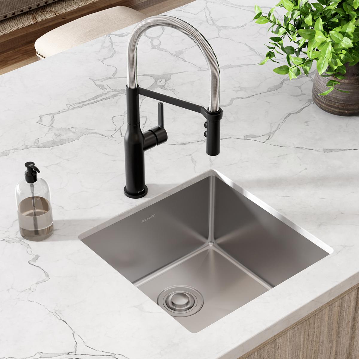 Elkay Crosstown Single Bowl Undermount Kitchen Sink - 18 Gauge, 18.5 x 18.5 x 9 Inches