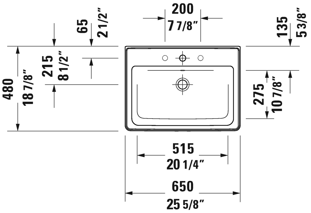 Duravit D - Neo Modern Style Vanity Sink for Contemporary Bathrooms