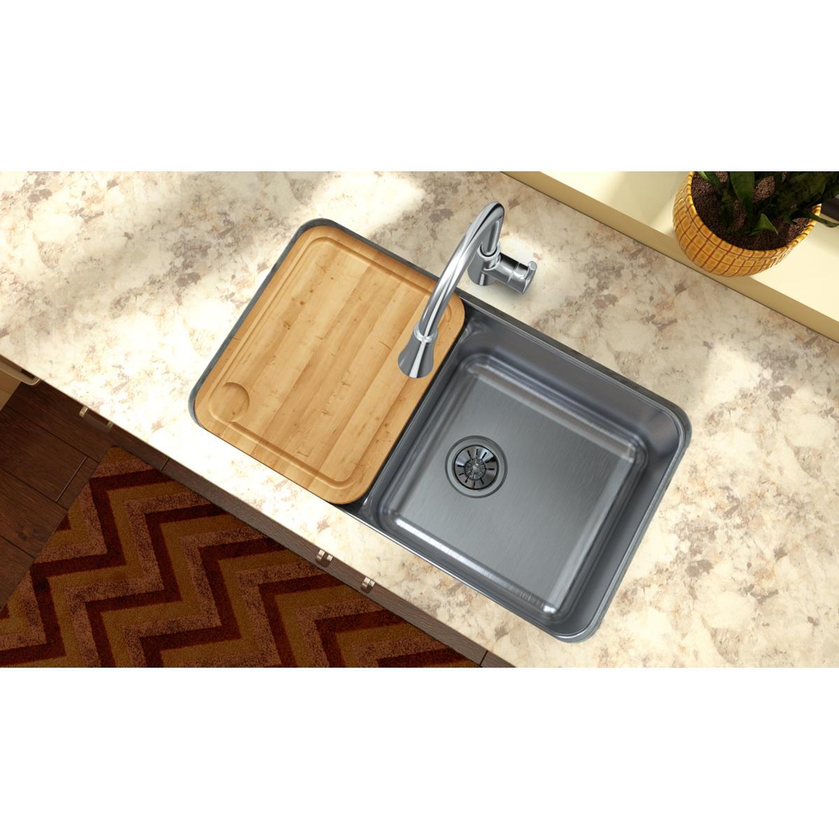 Elkay High - Quality Hardwood Cutting Board with Dimensions of 14 - 1/2 x 17 - 5/16 x 1 Inches
