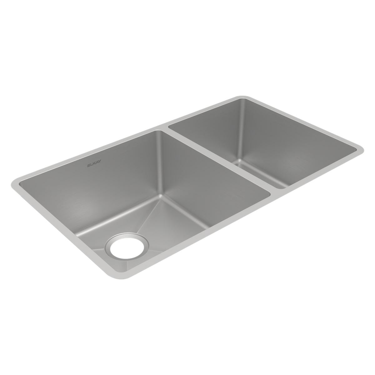 Elkay Crosstown 18-Gauge 31.5x18.5x9 60/40 Double Bowl Undermount Kitchen Sink with Premium Features