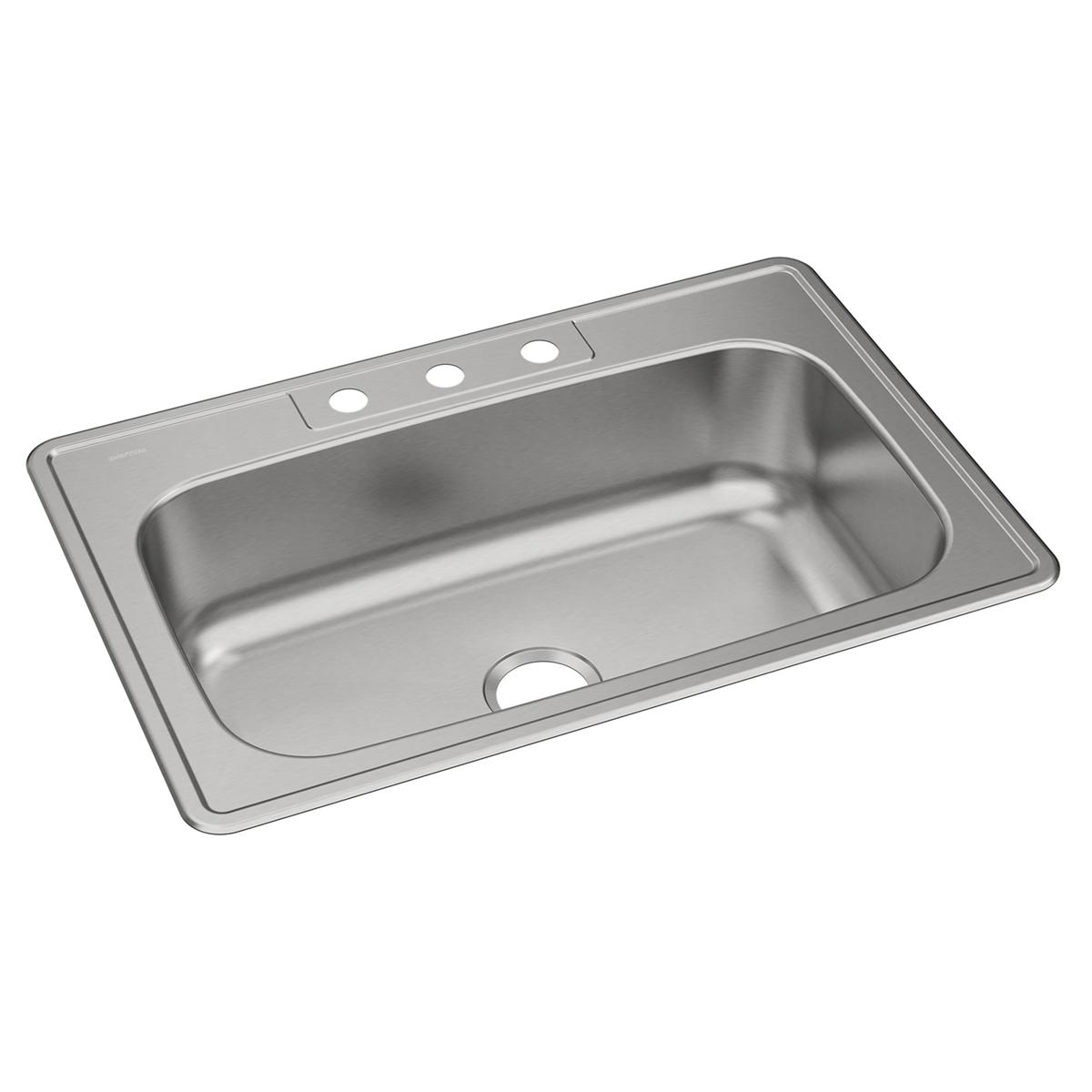 Elkay Dayton 33 x 22 x 8-1/16 Stainless Steel Single Bowl Drop-in Kitchen Sink