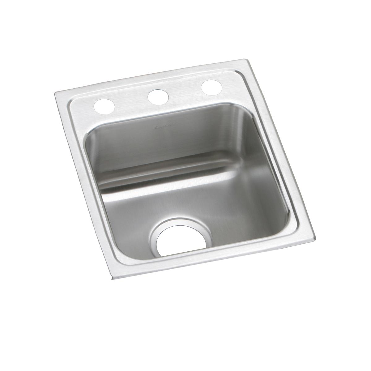 Elkay Lustertone Classic Single Bowl Drop - in ADA - compliant Kitchen and Bathroom Sink, Measuring 15 Inches by 17.5 Inches by 4 Inches