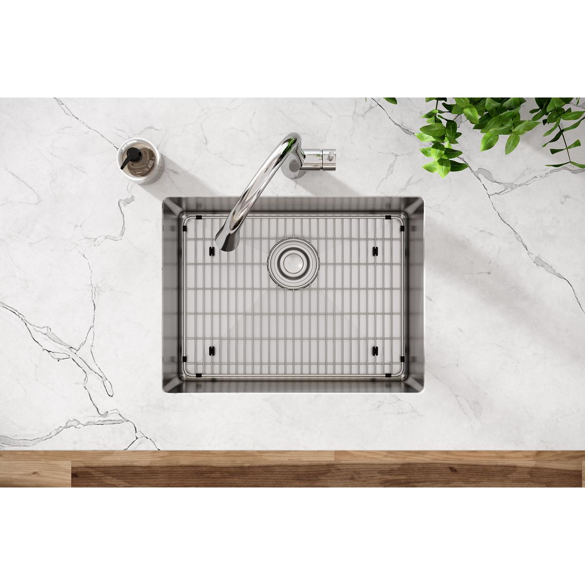 Elkay Crosstown 16 Gauge Stainless Steel Single Bowl Undermount Kitchen Sink Kit with 23-1/2 x 18-1/4 x 10 Dimensions