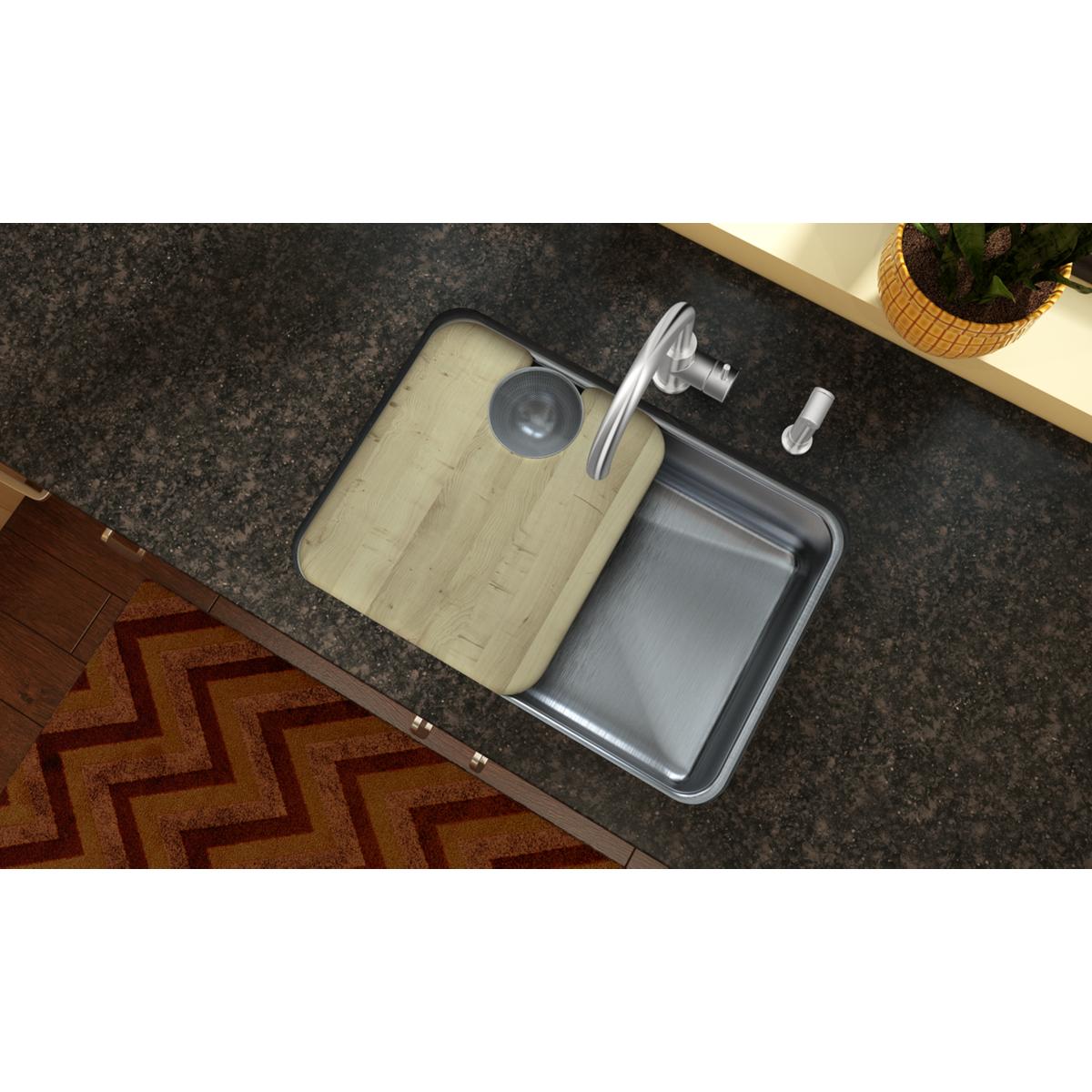 Elkay 14-1/2 x 17 x 3/4 Sustainable Hardwood Cutting Board for Kitchen