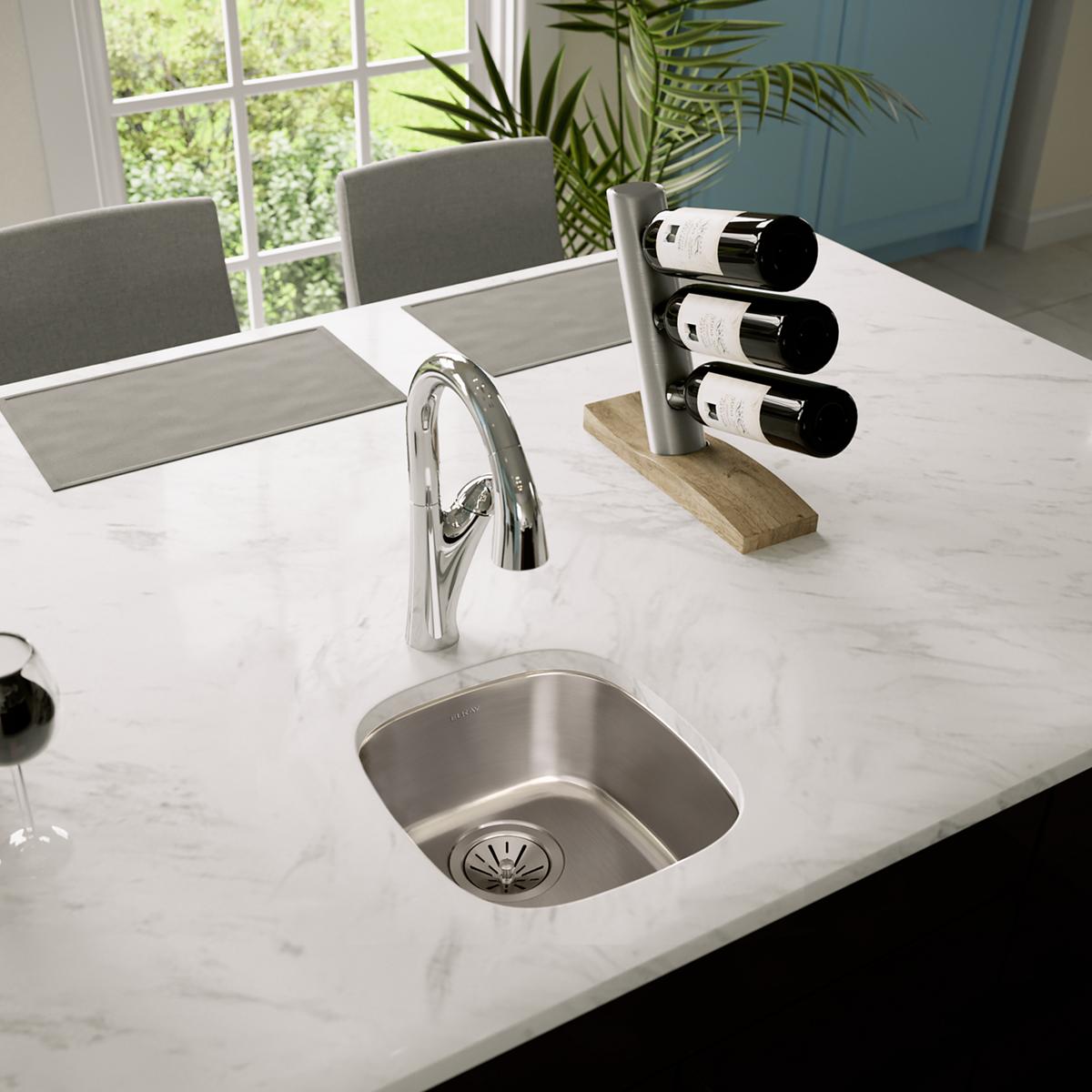 Elkay Lustertone Classic Single Bowl Undermount Kitchen Sink - 14.25 x 15.75 x 5.9375 Inches
