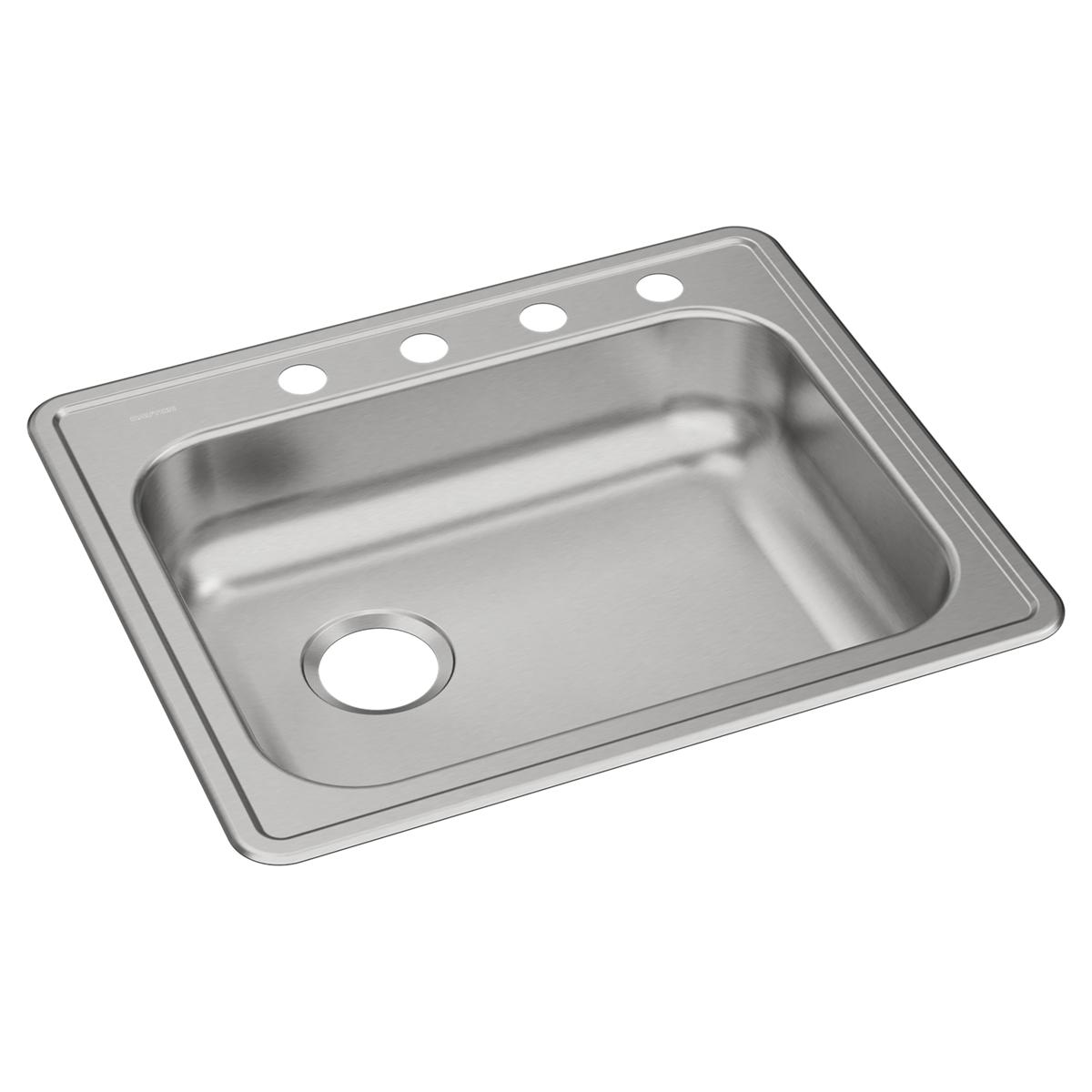 Elkay Dayton High - Quality 25 x 21 - 1/4 x 5 - 3/8 Single Bowl Drop - in Sink with Left Drain