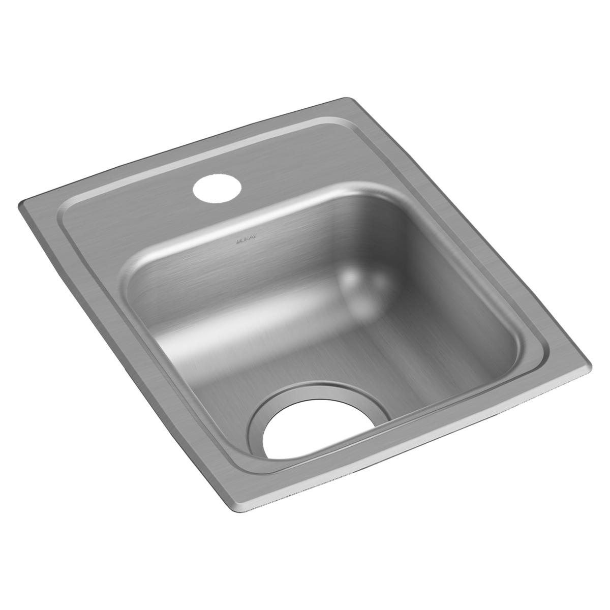 Elkay Lustertone Classic 13x16x6 Single Bowl Drop - in ADA - compliant Stainless Steel Sink