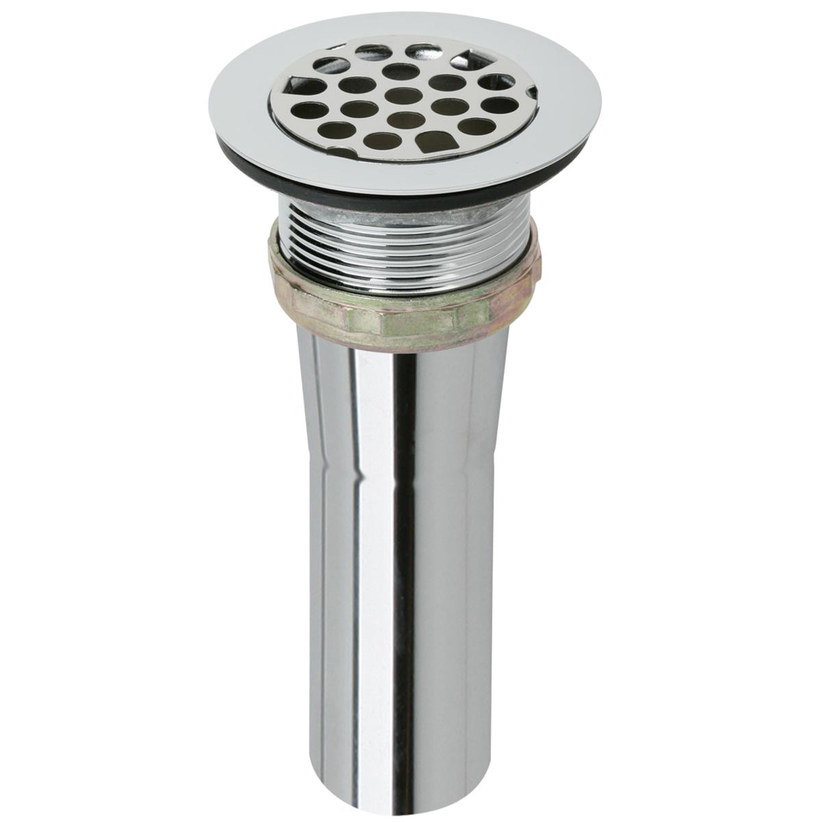 Elkay Type 304 Stainless Steel Body Grid Strainer with Brass Tailpiece Drain Fitting