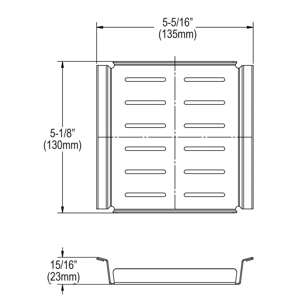 Elkay Dart Canyon 5-1/8 x 5-1/4 x 7/8 Durable Stainless Steel Bottom Grid Drain Cover