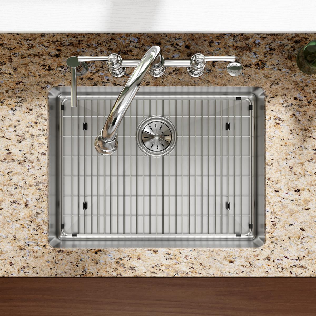 Elkay Crosstown Stainless Steel Kitchen Sink Bottom Grid with Dimensions 21 Inches by 15-1/4 Inches by 1-1/4 Inches