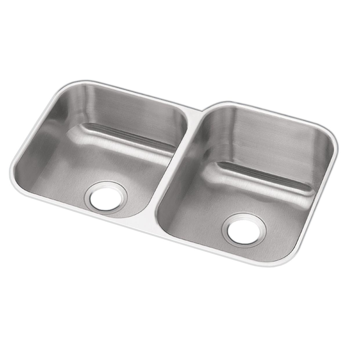Elkay Dayton 31-3/4 x 20-1/2 x 10 40/60 Double Bowl Undermount Stainless Steel Kitchen Sink