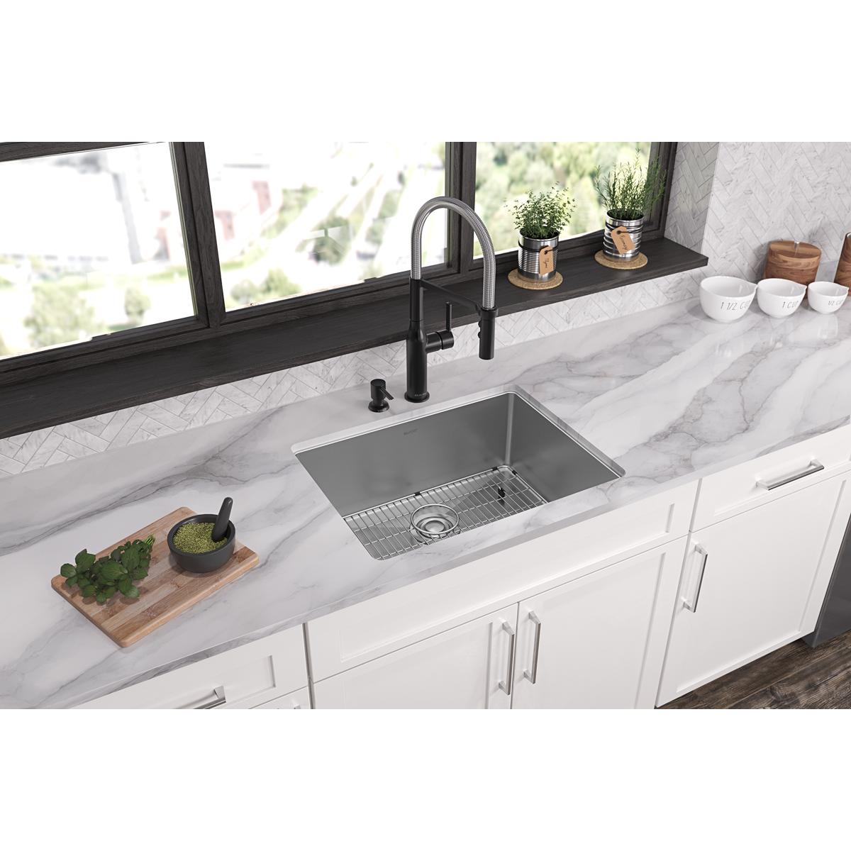 Elkay Crosstown 18 Gauge 25x22x9 Single - Bowl Dual - Mount Stainless Steel Sink Kit