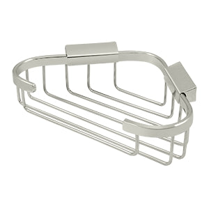Deltana Triangular Corner Wire Basket for Bathroom Storage, Measuring 8-3/4 Inches by 6-7/8 Inches