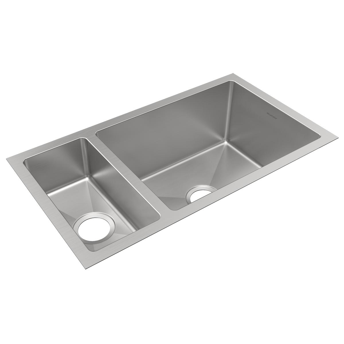 Elkay Crosstown 16 Gauge 32-1/4 x 18-1/4 x 10 Double Bowl Undermount Kitchen Sink with Premium Features