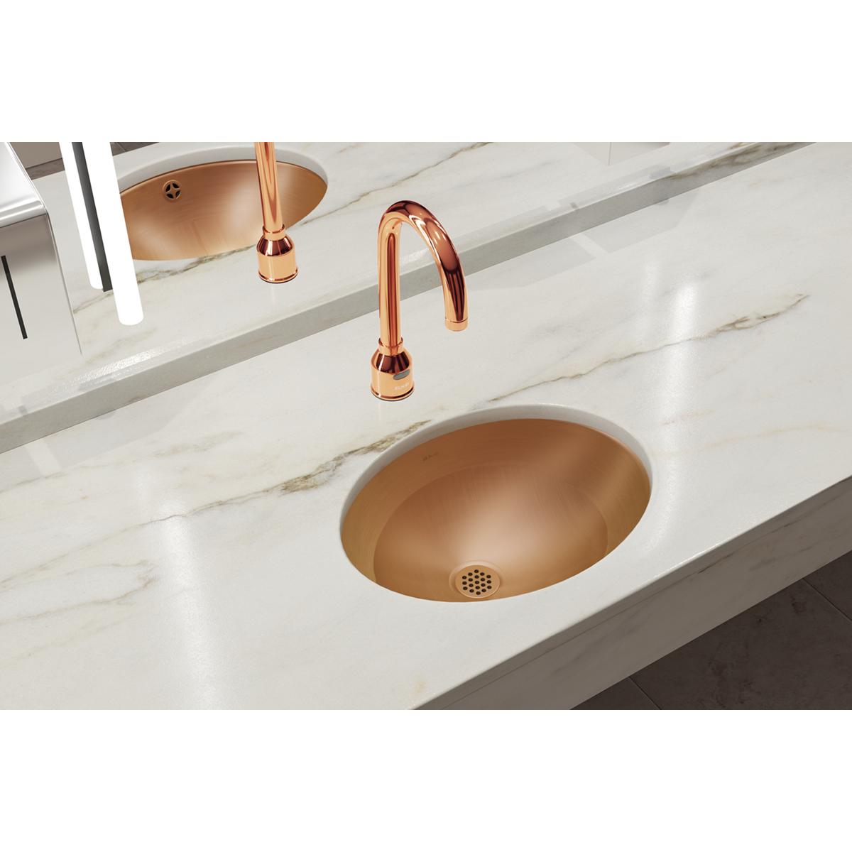 Elkay CuVerro Antimicrobial 18 x 14 x 6 Single Bowl Undermount Copper Bathroom Sink