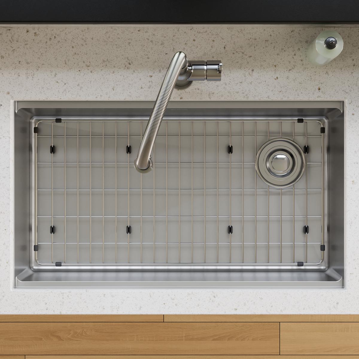 Durable Elkay Crosstown 28-1/4 x 14-1/4 x 1-1/4 Stainless Steel Bottom Grid