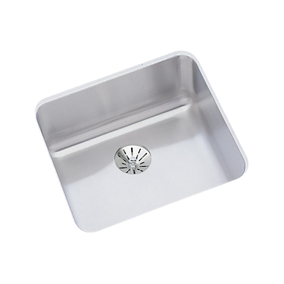 Elkay Lustertone Classic 14.5x14.5x7 Single Bowl Undermount Sink with Hygienic Perfect Drain