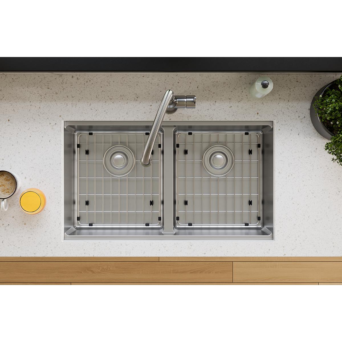 Elkay Crosstown 12-3/4 x 14-1/4 x 1-1/4 Solid Stainless Steel Bottom Grid for Elkay Sinks
