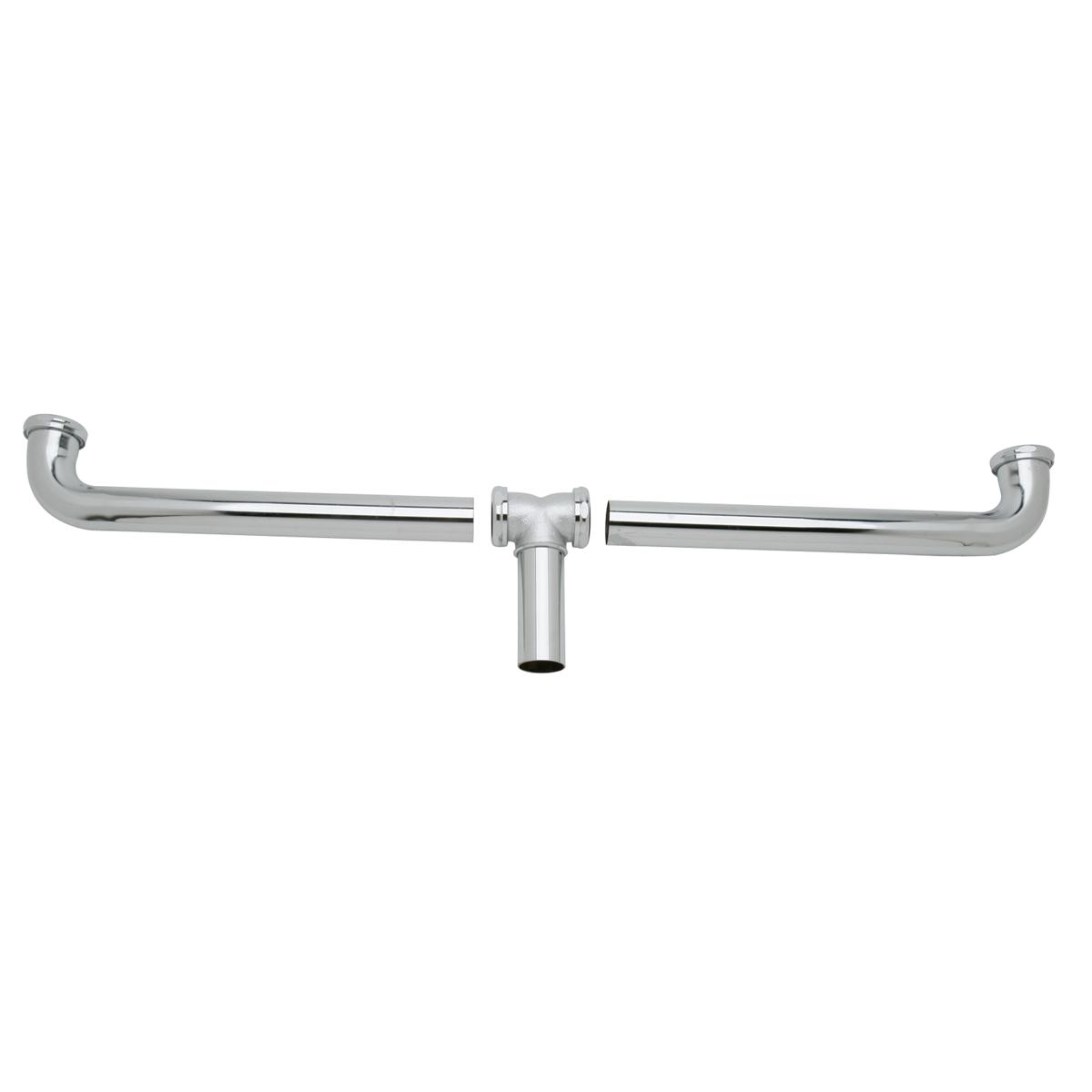 Elkay Chrome-Plated Brass Center Outlet Drain Fitting for Double Bowl Kitchen Sinks