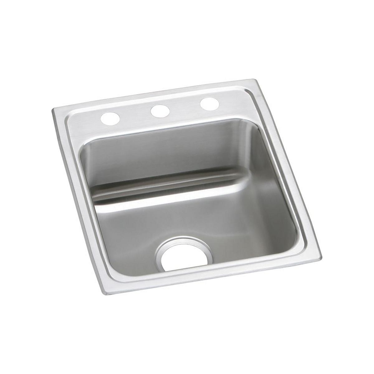 Elkay Lustertone Classic 15 x 22 x 7-5/8 Single Bowl Drop-in Stainless Steel Sink with Scratch-Resistant Finish