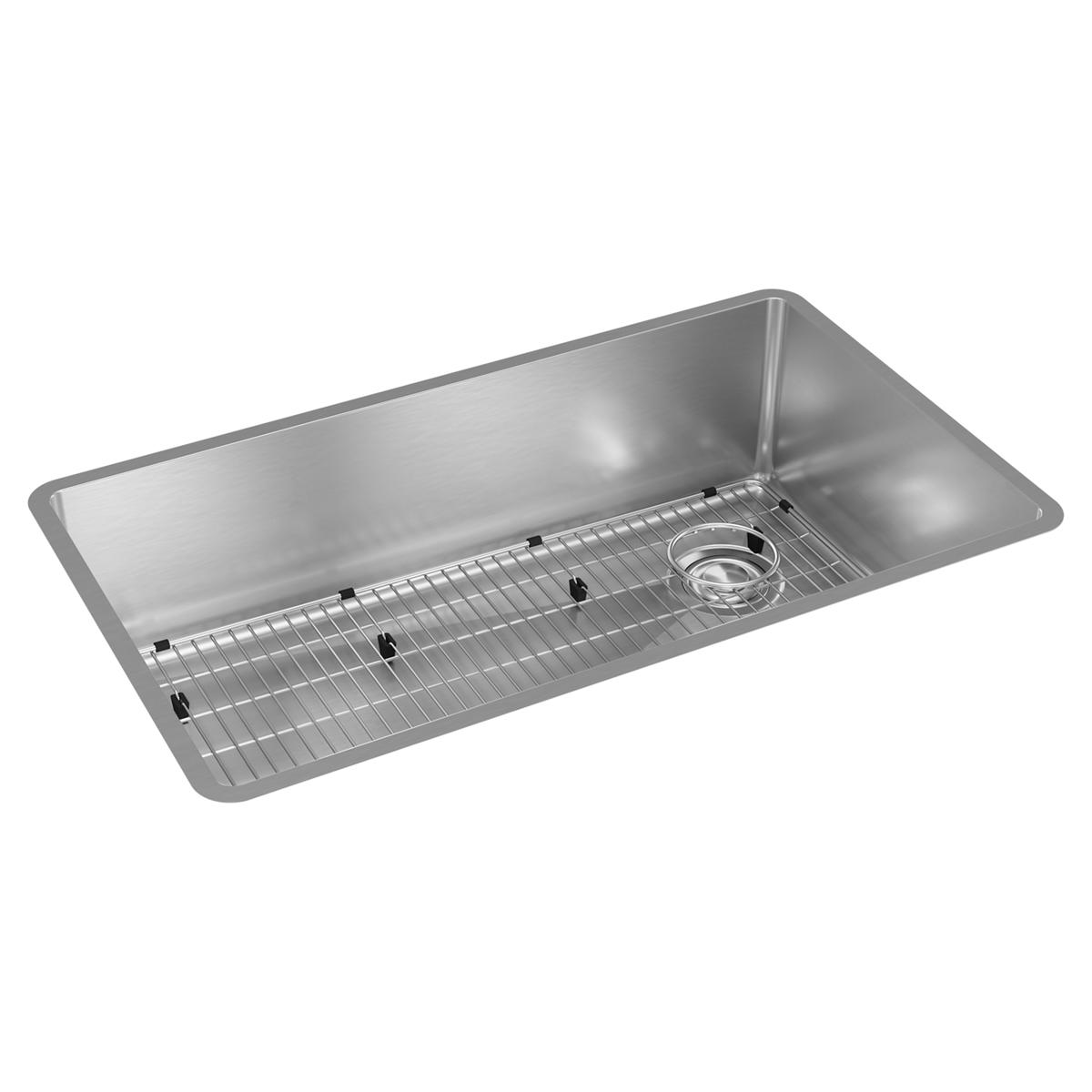 Elkay Crosstown 18 Gauge Single Bowl Undermount Sink Kit - 31.5 x 18.5 x 9