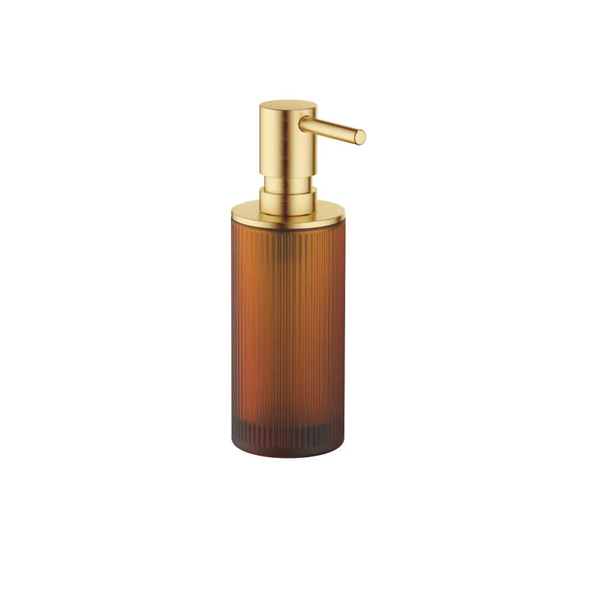 Dornbracht Freestanding CYO Soap Dispenser with Brown Textured Glass