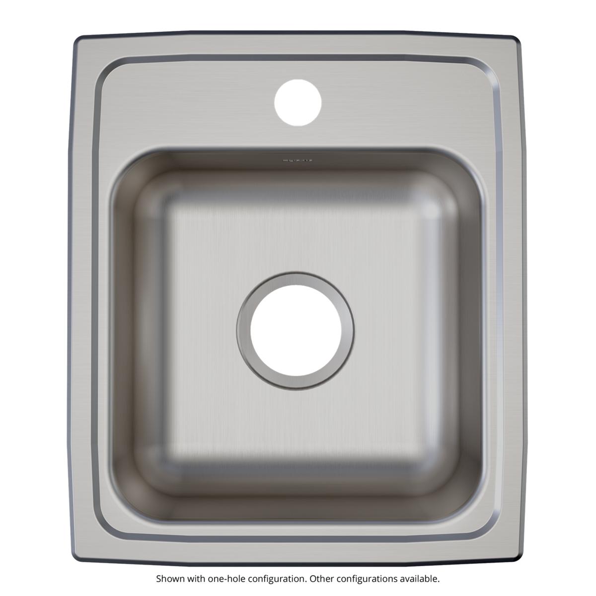 Elkay Lustertone Classic 15 x 17.5 x 6 ADA - Compliant Single Bowl Drop - in Sink with MR2 - Hole