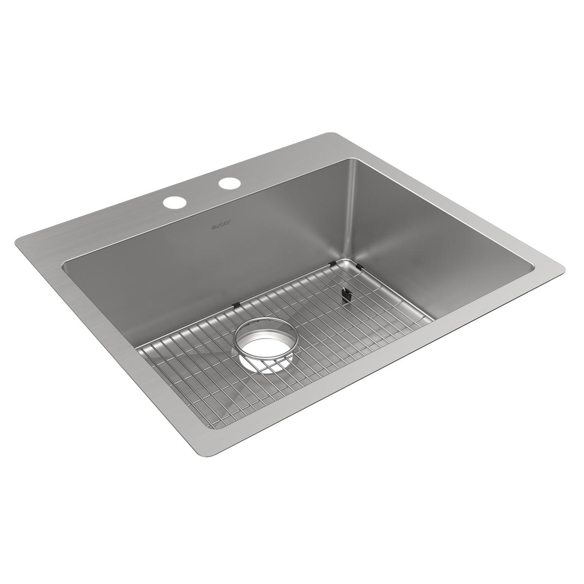 Elkay Crosstown 18 Gauge 25x22x9 Single - Bowl Dual - Mount Stainless Steel Sink Kit