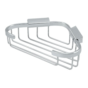 Deltana Triangular Corner Wire Basket for Bathroom Storage, Measuring 8-3/4 Inches by 6-7/8 Inches