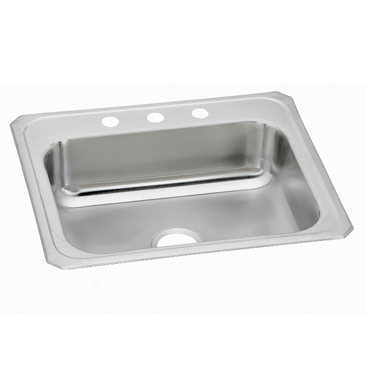 Elkay Celebrity Single Bowl Drop - in Kitchen Sink, Dimensions 25 x 21 - 1/4 x 6 - 7/8 Inches