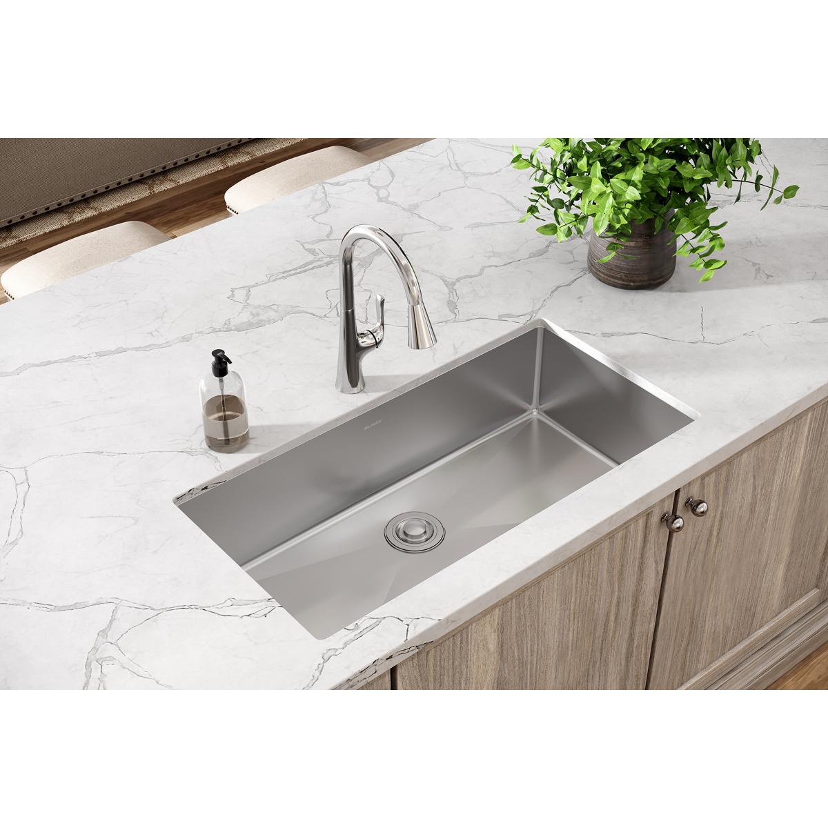 Elkay Crosstown Single Bowl Undermount Kitchen Sink - 18 Gauge, 36.5 x 18.5 x 9 Inches, Ideal for Modern Kitchens