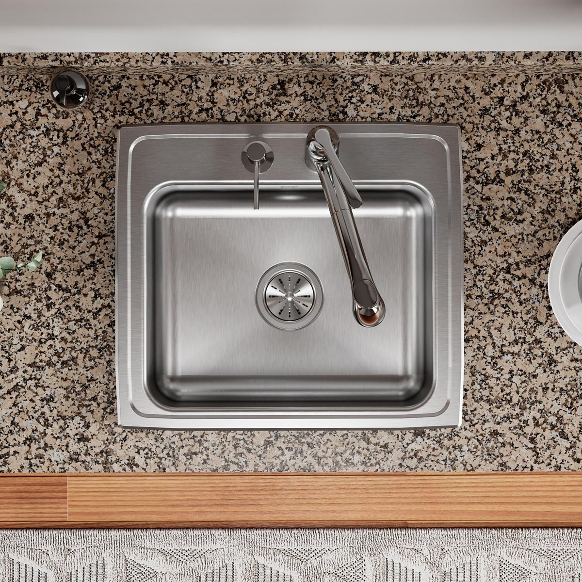 Elkay Celebrity 22 x 19.5 x 7.125 Stainless Steel Single Bowl Drop - in Kitchen Sink