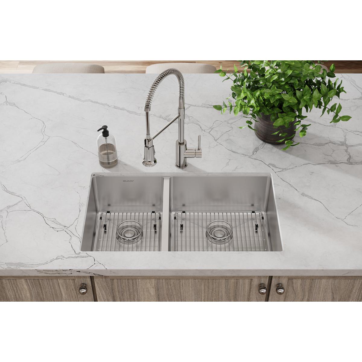 Elkay Crosstown Stainless Steel Bottom Grid for Sink - Dimensions 10-1/2 Inches by 15-1/2 Inches by 1-1/4 Inches