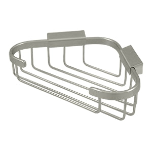 Deltana Triangular Corner Wire Basket for Bathroom Storage, Measuring 8-3/4 Inches by 6-7/8 Inches