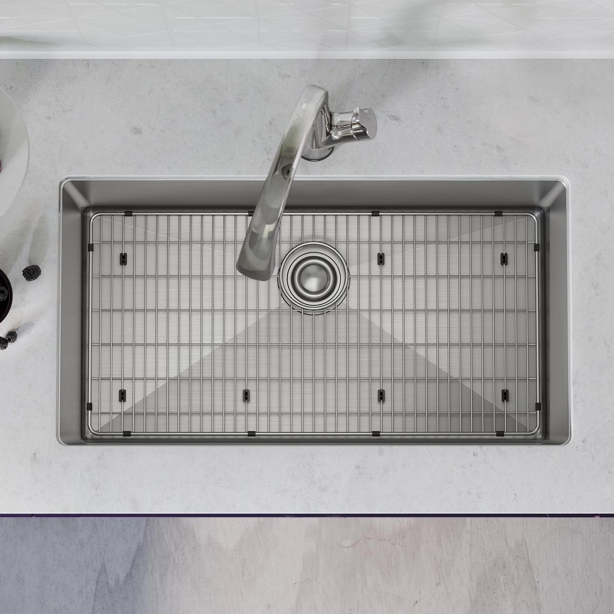 Elkay Crosstown Single Bowl Undermount Kitchen Sink Kit with Filtered Faucet - 16 Gauge, 32-1/2 x 18 x 10 Dimensions