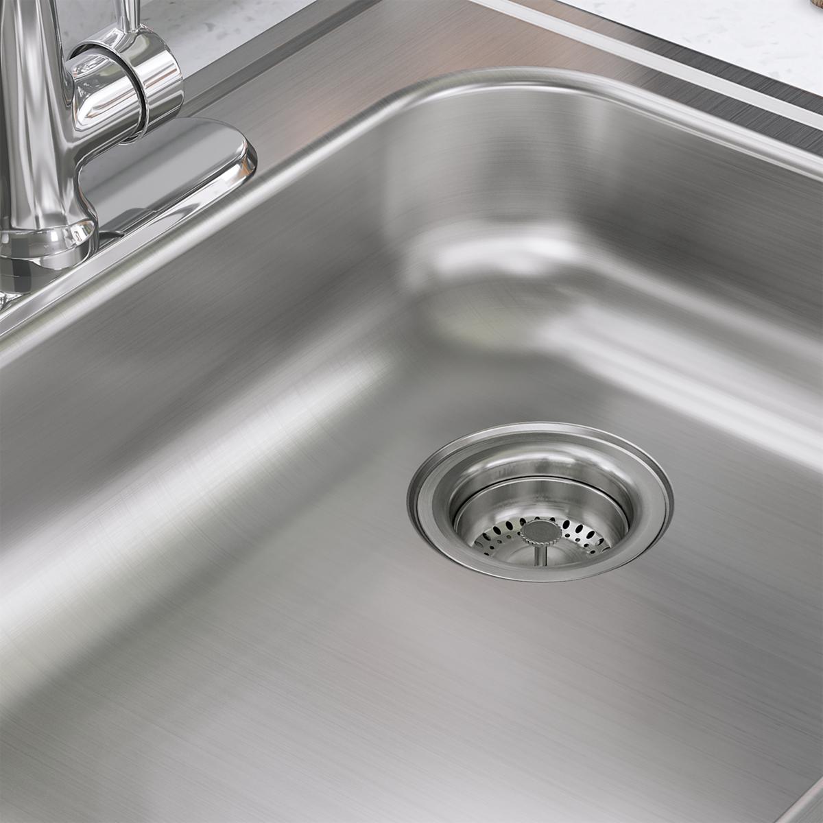High - Quality Elkay Dayton 25 Inches by 21 and 1/4 Inches by 5 and 3/8 Inches MR2 - Hole Single Bowl Drop - in Kitchen Sink with Right - Hand Drain
