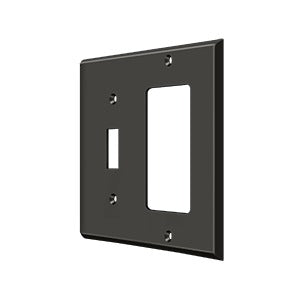 Deltana Single Switch/Single Rocker Solid Brass Switch Plate - Stylish & Durable