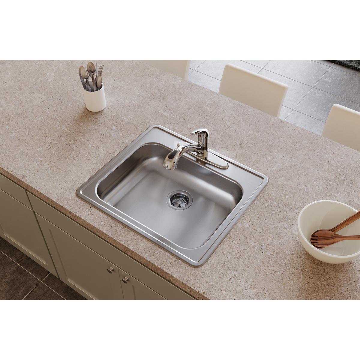 Elkay Dayton 25 x 21-1/4 x 5-3/8 High - quality Single Bowl Drop - in Stainless Steel Sink