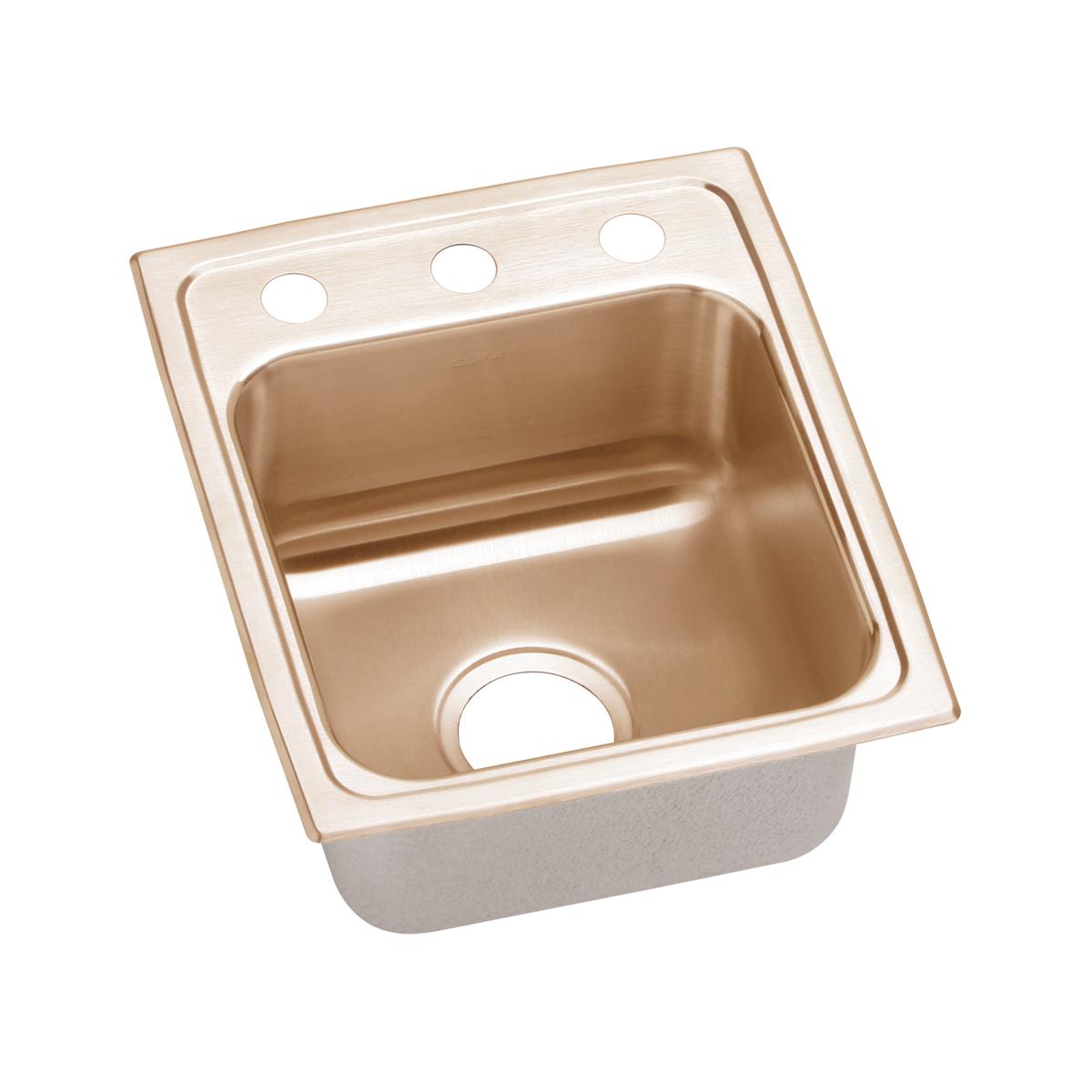 Elkay CuVerro Antimicrobial Copper 13x16x6 ADA-compliant Single Bowl Drop-in Sink