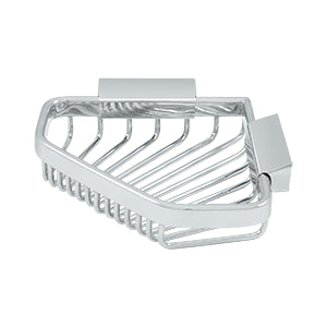 Deltana Polished Chrome 6-3/4 Inches by 5-1/4 Inches Pentagon-Shaped Wire Basket for Bathroom Storage